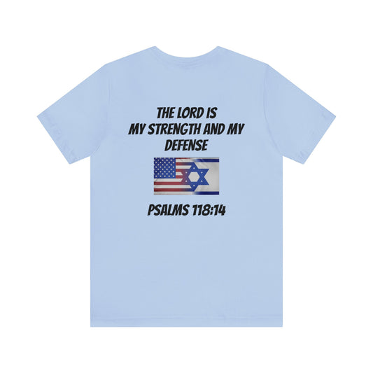 Alternate Blue ISRAEL STRONG Unisex Jersey Short Sleeve Tee