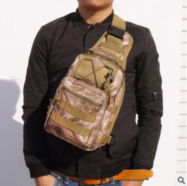 Hot style canvas riding pack camouflage field sports small chest bag single shoulder oblique cross outdoor tactical package.