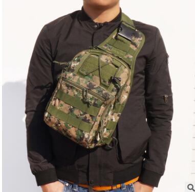 Hot style canvas riding pack camouflage field sports small chest bag single shoulder oblique cross outdoor tactical package.